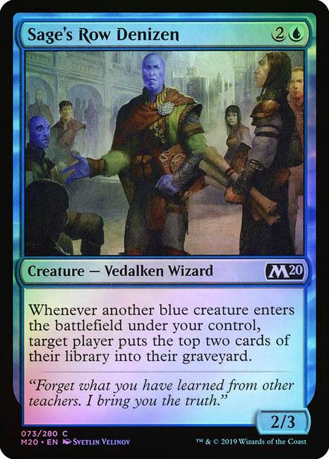 MTG Core Set 2020 - 073 Sage's Row Denizen - M20-TCG Nerd