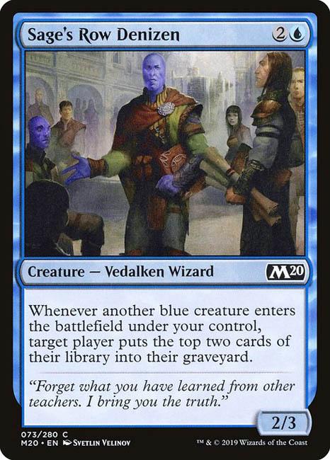 MTG Core Set 2020 - 073 Sage's Row Denizen - M20-TCG Nerd