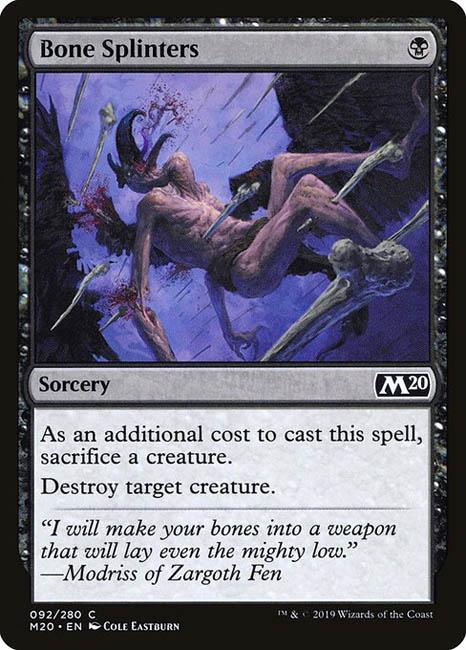 MTG Core Set 2020 - 092 Bone Splinters - M20-TCG Nerd Main image