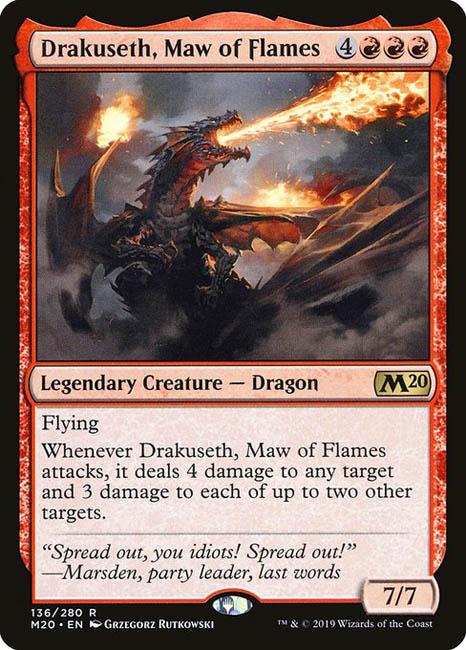 MTG Core Set 2020 - 136 Drakuseth, Maw of Flames - M20-TCG Nerd Main image